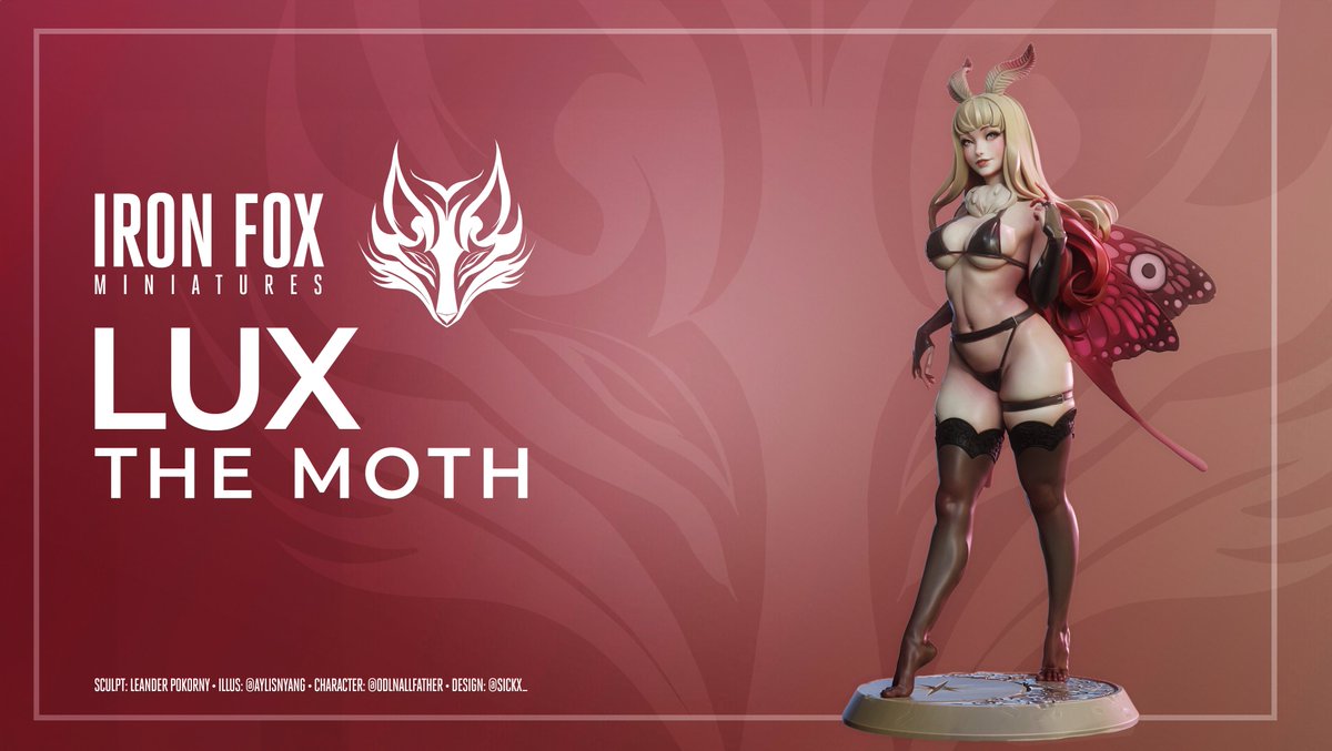 Introducing our first model, Lux!

Sculpted by Leander Pokorny based on an illustration by the talented <a href="/AylisNyang/">Aylis</a>!
#3Dprinting #minipainting