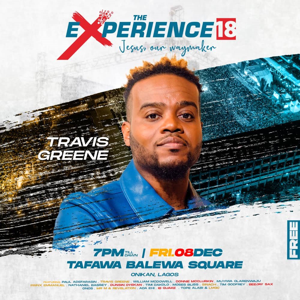 TheExperienceLG's tweet photo. Celebrated and recognised for his influence in the gospel music realm &amp; ministry, @TravisGreeneTV continues to reach new heights beyond those that led him to being an inspirational trailblazer in his own right.

Come experience #JesusOurWaymaker with him at #TE18 this December. https://t.co/0OFX21HcwG