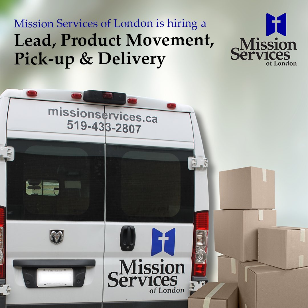 We are hiring a Lead, Product Movement, Pick-up &amp; Delivery, Full-Time!

To learn more, including how to apply, visit: missionservices.ca/job/lead-produ…
