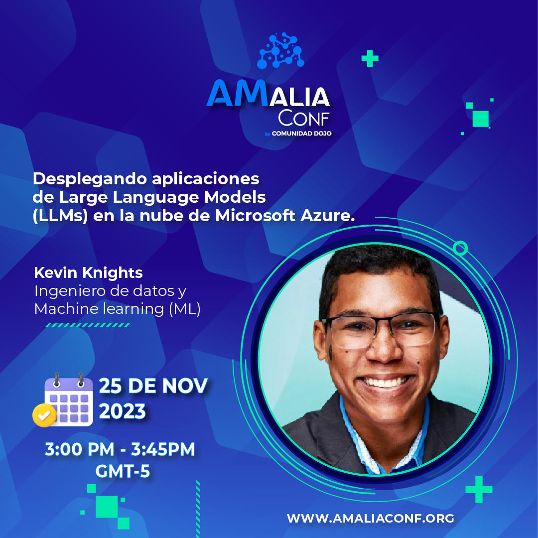 amaliaconf's tweet photo. ¿Has escuchado hablar sobre los Large Language Models (LLMs) o  Azure? ¿No?

Regístrate gratis aquí 👉: https://t.co/DFDA75DUZS

#LLM #Cloud #IAGenerativa #MLEngineering #AI #comunidaddojo #amaliaconf23 #somosdojo https://t.co/qpMP2IELFr