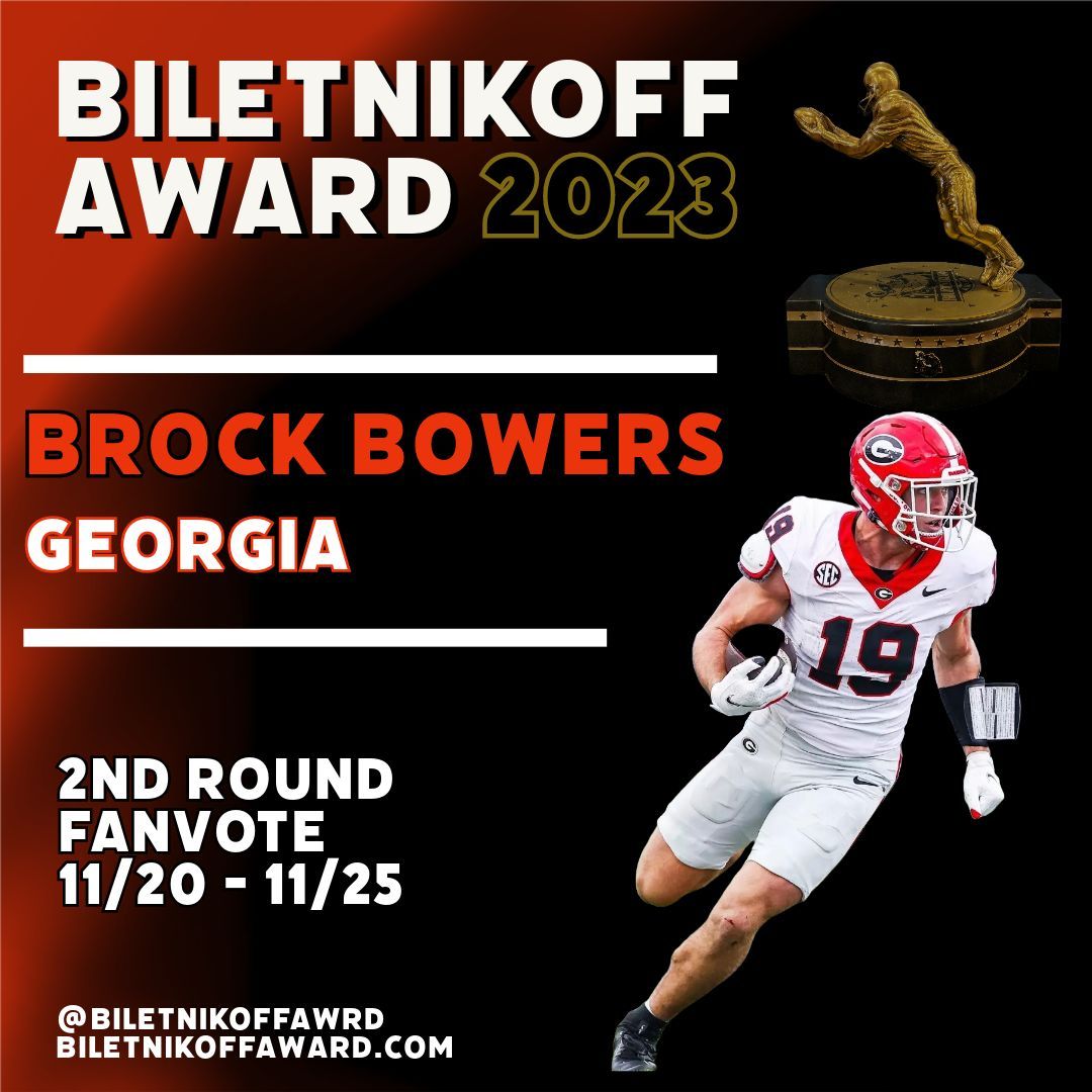 biletnikoffawrd's tweet image. Fans can vote for Brock on FanVote! Biletnikoffaward.com/fan-vote. The top 3 vote-getters will each earn 1 official committee vote to determine the Biletnikoff Award finalists. #OutstandingReceiver #NCFAA