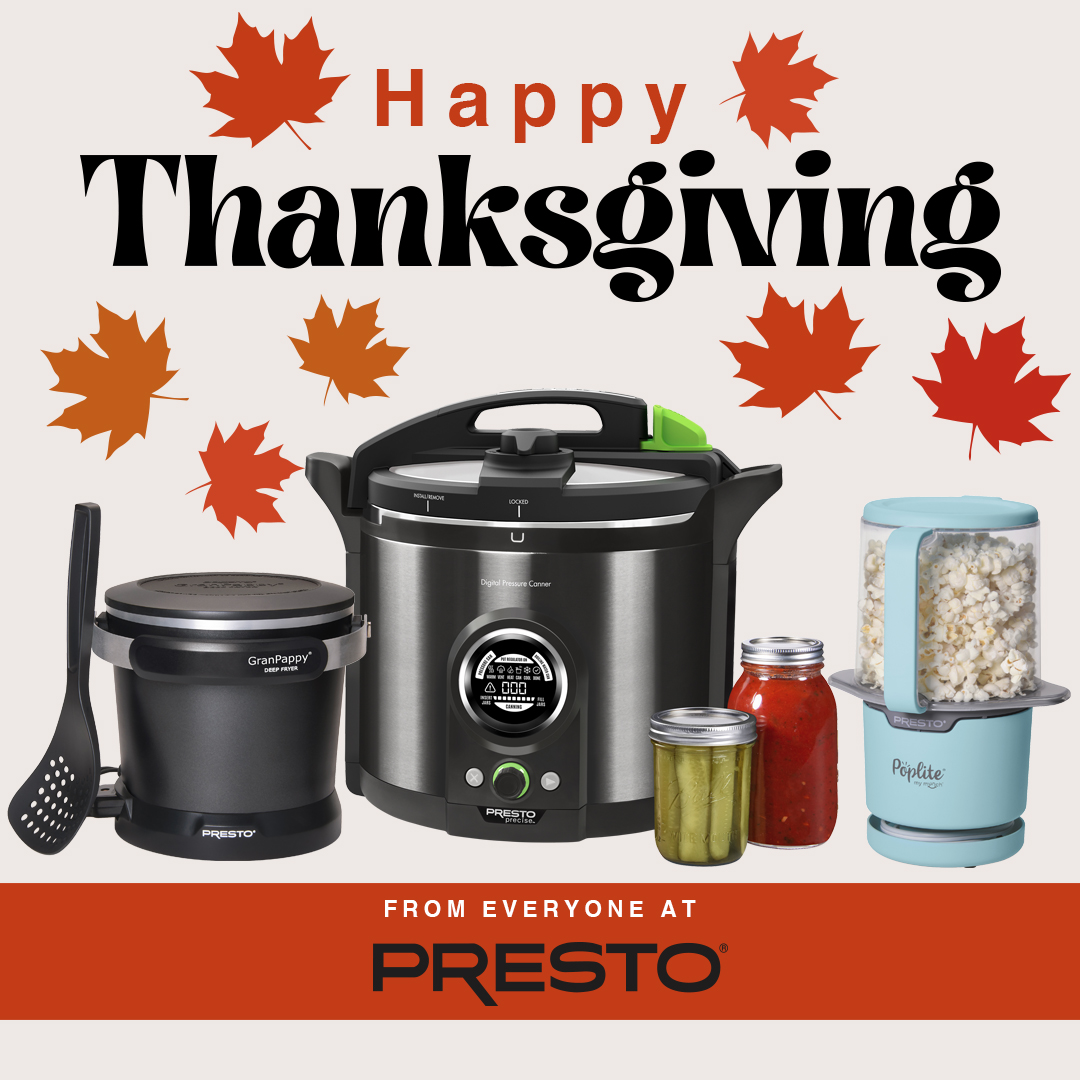 NationalPresto's tweet photo. To our cherished customers and friends, we cannot thank you enough for choosing us to be a part of your culinary journeys. We take pride in helping you create mouth-watering meals that bring joy and create lasting memories with your loved ones.
 #GoPresto #GiveThanks https://t.co/JTYCuqlO9r