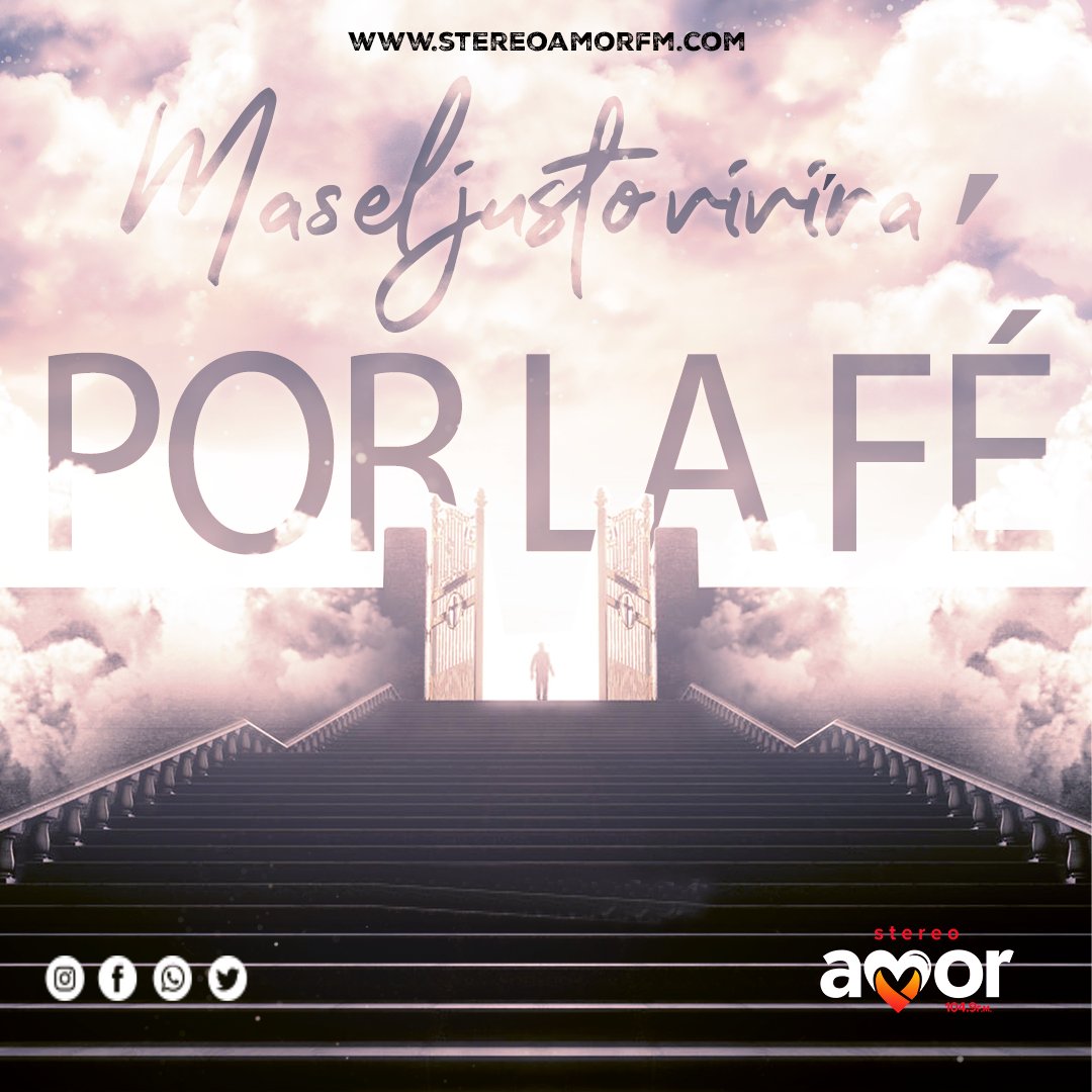 Radiostereoamor's tweet image. Hebreos 10:38-39 RVR60
38 Mas el justo vivirá por fe;
Y si retrocediere, no agradará a mi alma.
39 Pero nosotros no somos de los que retroceden para perdición, sino de los que tienen fe para preservación del alma.
#stereoamorfm104 #ElPoderDeLaPalabra