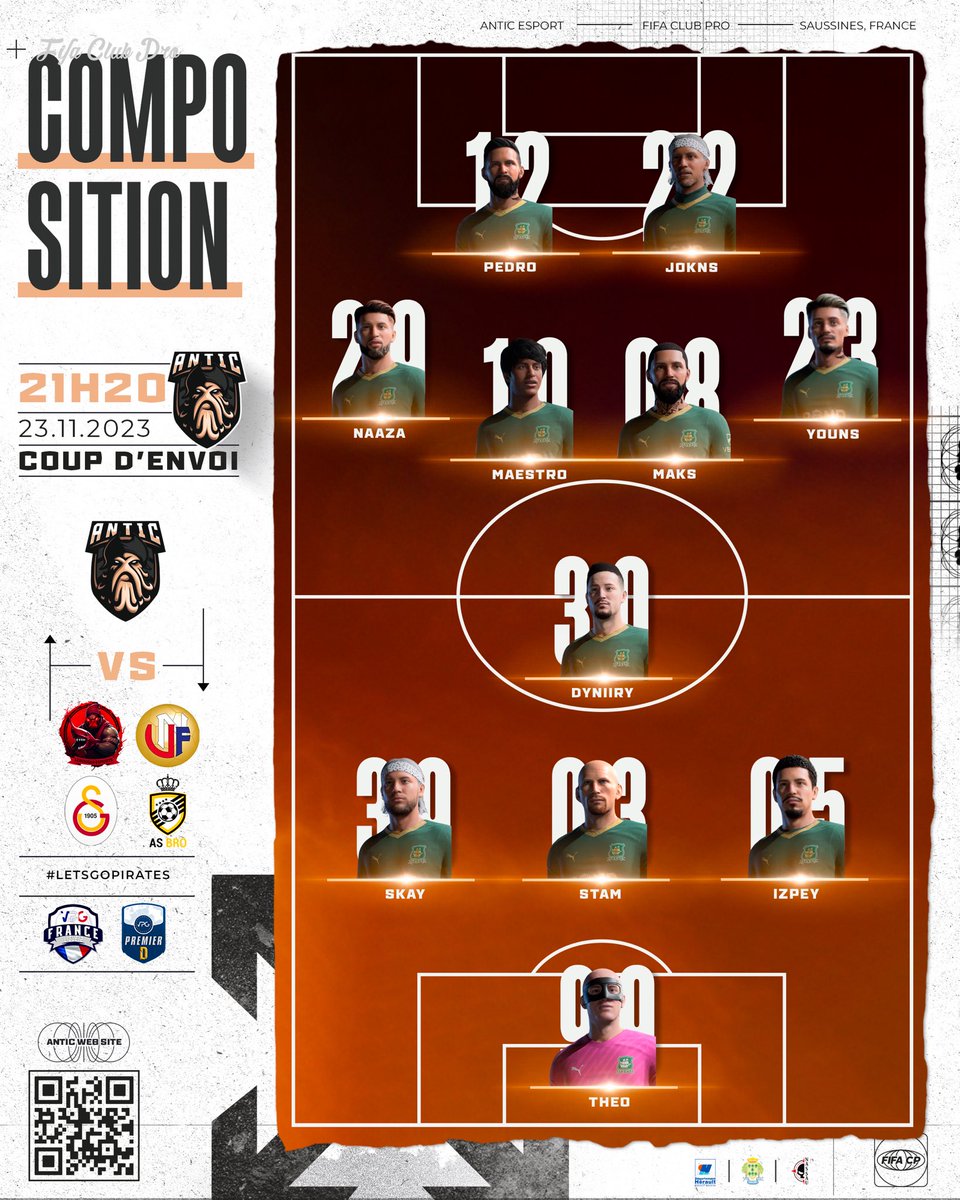 𝗟𝗘 𝗫𝗜 𝗗𝗘 𝗗𝗘́𝗣𝗔𝗥𝗧 ⚔️

Les 1️⃣1️⃣ 𝒋𝒐𝒖𝒆𝒖𝒓𝒔 𝒓𝒆𝒕𝒆𝒏𝒖𝒔 pour les 4️⃣ derniers matchs de la semaine ! 🦑🇫🇷🇪🇺

▶️ twitch.tv/izpey_ (21h20)