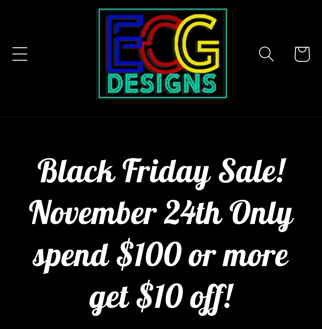 ECGDesigns13's tweet photo. Happy Thanksgiving everyone! For Black Friday tomorrow we will be having a sale! November 24th only, spend $100 or more get $10 off!

#ecgdesigns #thanksgiving    #blackfriday #sale #blackfridaysale https://t.co/Ywi9UaXg57