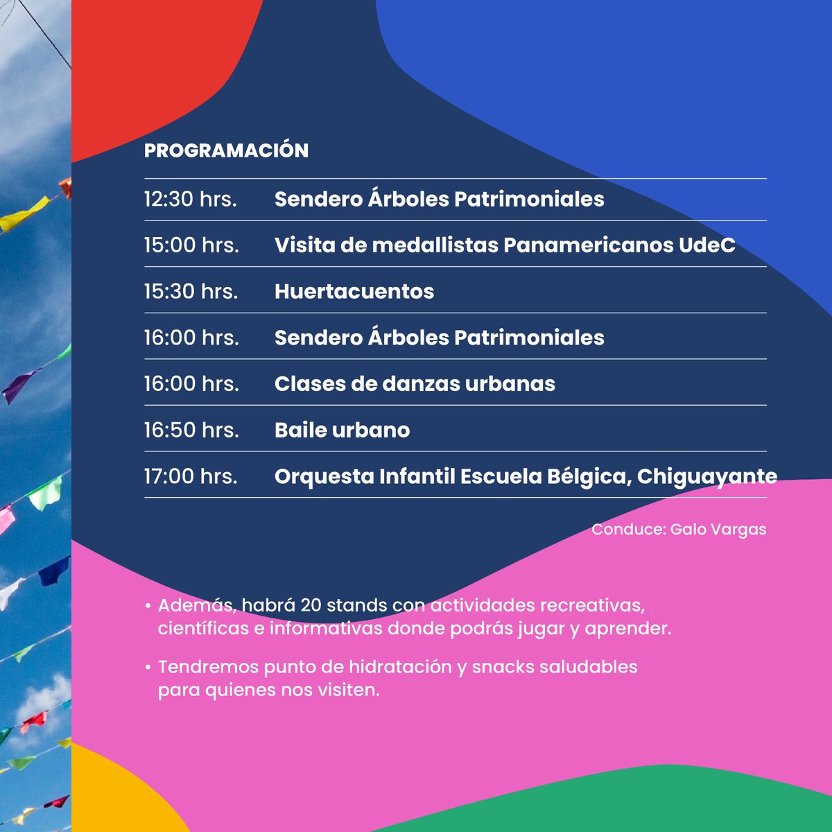 udeconcepcion's tweet photo. #UdeCconlasInfancias:📍 Este sábado 25 de noviembre les invitamos a participar de la Feria Universitaria de las Infancias a realizarse, de las 12:00 a las 18:00, en Prados UdeC , con stands informativos, juegos educativos, charlas, actividades lúdicas y mucho más. https://t.co/YOwhdIqSO1