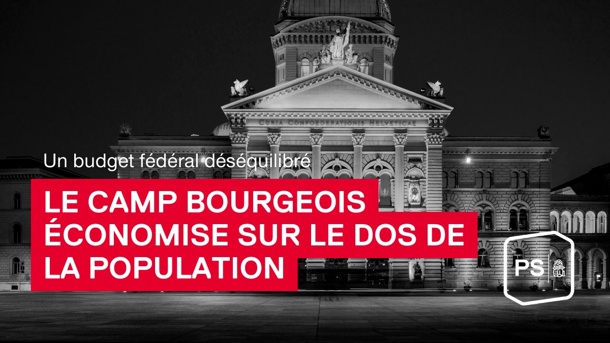 Les bourgeois gonflent les dépenses pour l'armée et l'agriculture, et empêchent l'octroi de fonds pour l'intégration des réfugié-es ou le renforcement du trafic régional. Une politique budgétaire bien éloignée de l'intérêt de la population.
👉 sp-ps.ch/fr/artikel/bud…