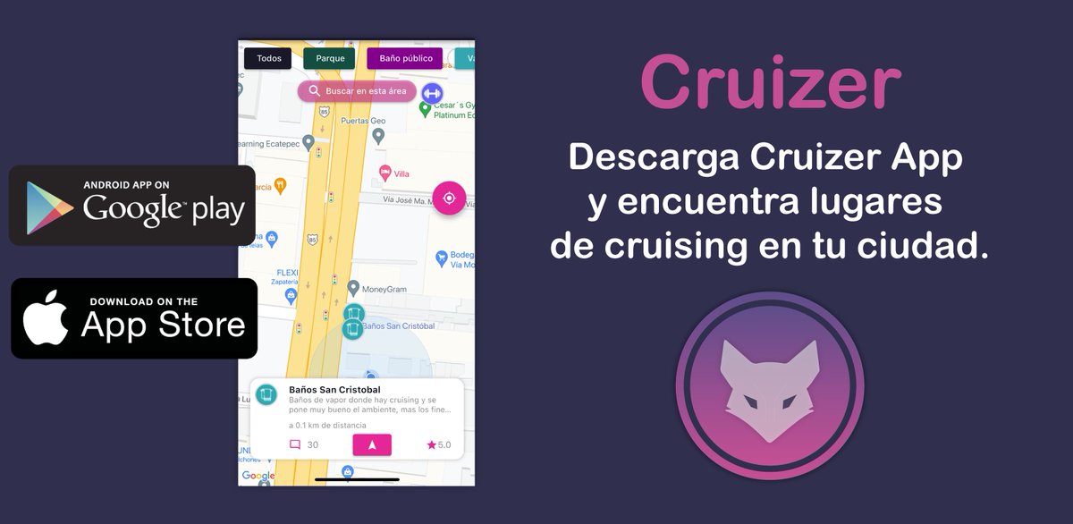 cruizerapp's tweet photo. Descarga @Cruizerapp y encuentra lugares de #cruising en tu ciudad.

iOS 📲
https://t.co/HABU9IBshe

Android 📲
https://t.co/Xc4Kz2QgSK https://t.co/d65vKRvu3d