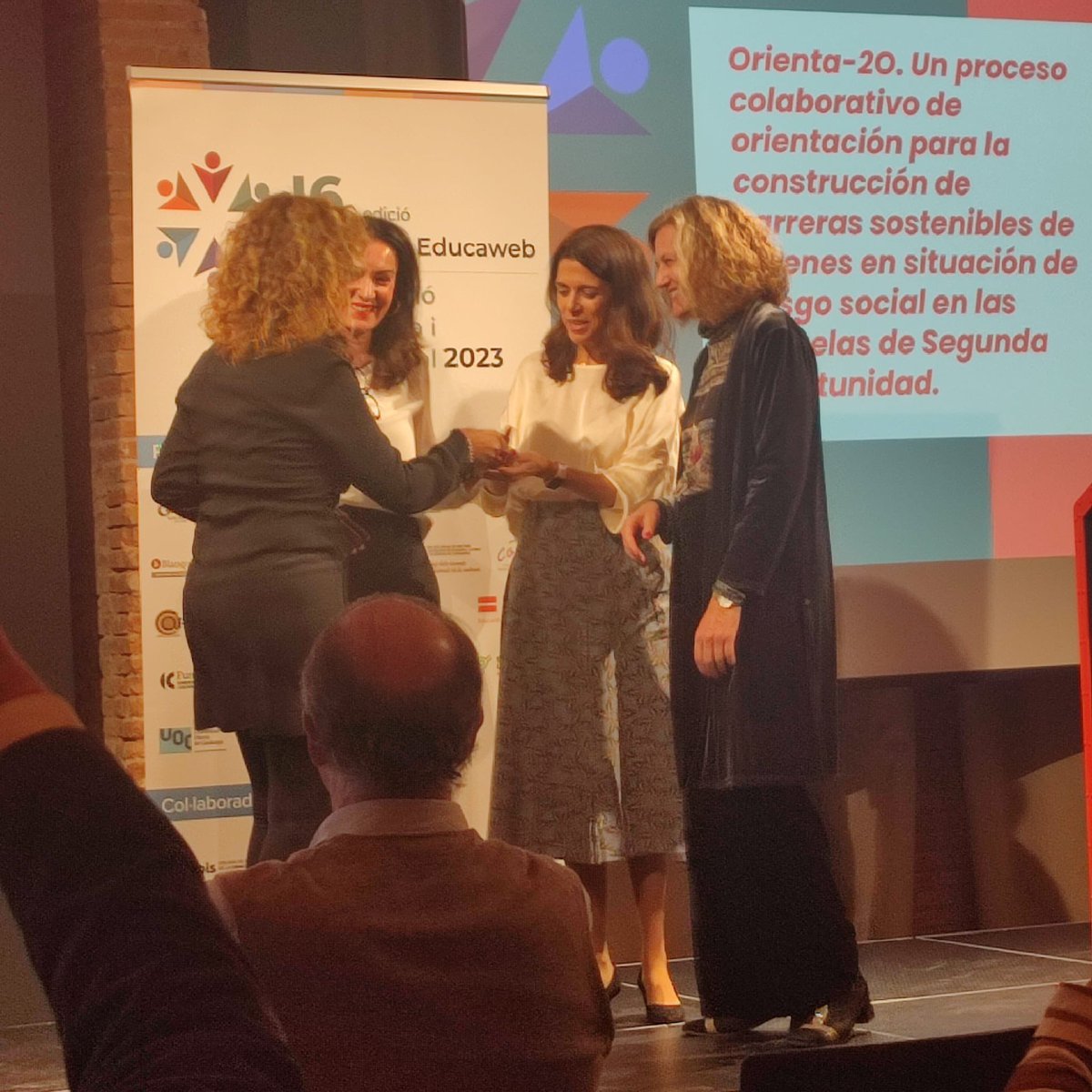 janaveros's tweet photo. Enhorabuena a la @funddonbosco , @unisevilla y a @ArrabalAID por el PREMIO Instituciones #premiseducaweb @EDUCAWEB gracias al proyecto Orienta-2O @E2OEspana . Felicidades @soledadromeroc @EsterMuozMuoz1 @lauraformacion por todo el trabajo e ilusión puesto en este proyecto https://t.co/TS65eQVZ3V