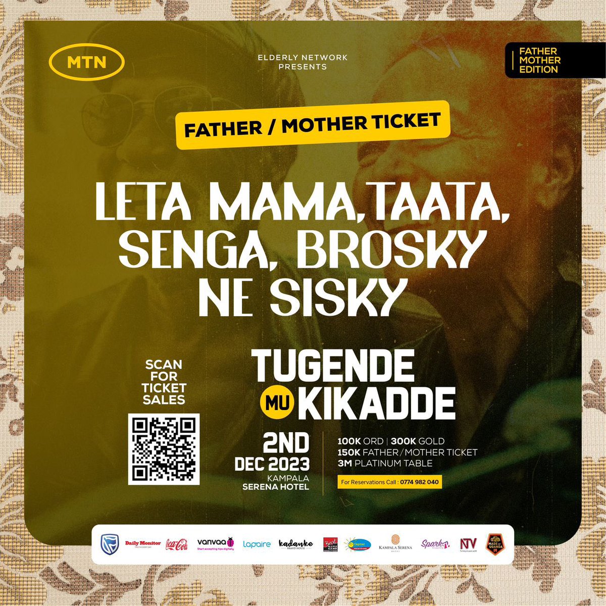 FOMO ALERT! Don't let your gang & family miss this kind of experience!

Grab your #TugendeMuKikadde tickets NOW, Oleete Maama, Taata, Uncle, Auntie, Brosky ne Sisky! 

#FatherMother #Experience #DontMissOut #GetYourTicketsNow