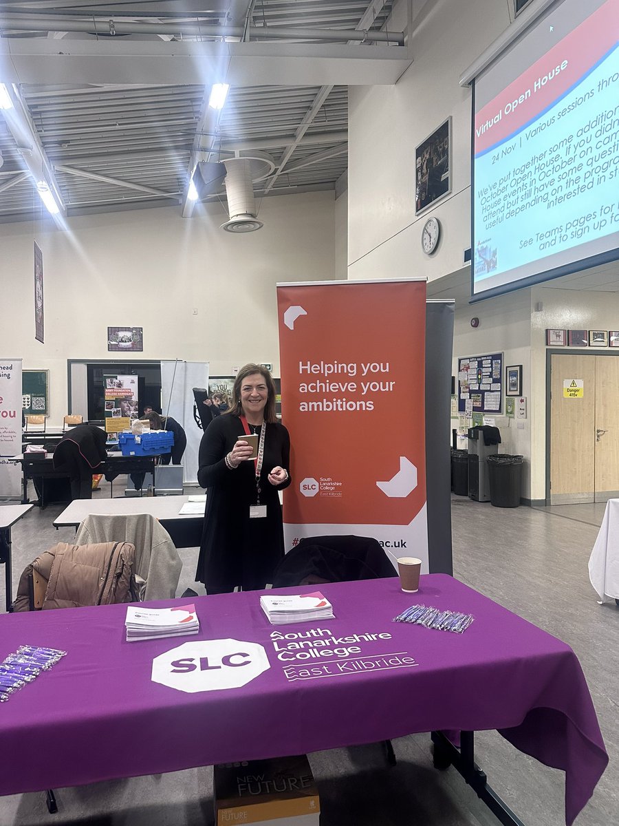 All set up for the open evening <a href="/MearnsAcademy/">Mearns Academy</a> tonight. Pop along and say hi 👋 <a href="/SLCek/">South Lanarkshire College</a> <a href="/SLC_ELC/">Early Learning and Childcare @ SLC</a> <a href="/KarinaH84120129/">Karina Higgins</a>
