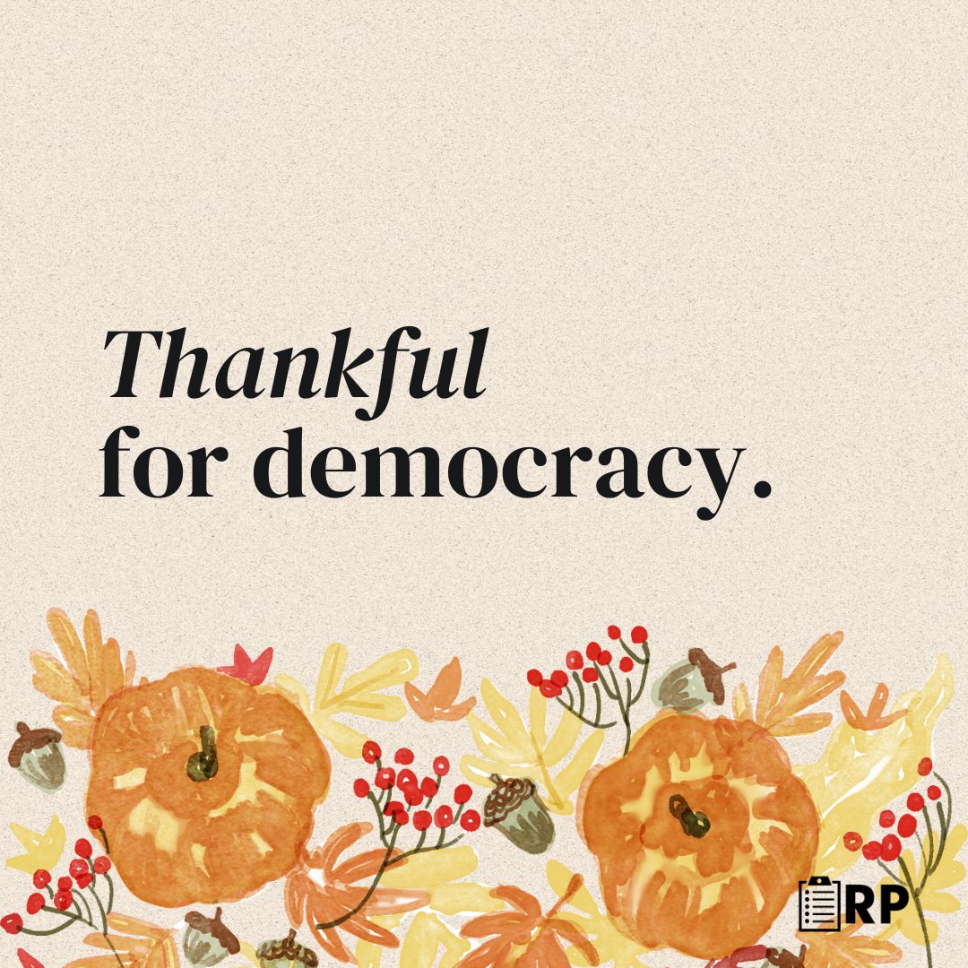 Practicing gratitude today &amp; everyday for our ability to work toward a more perfect union. 🍗🍁🥧

Wishing you &amp; yours a Happy Holiday!