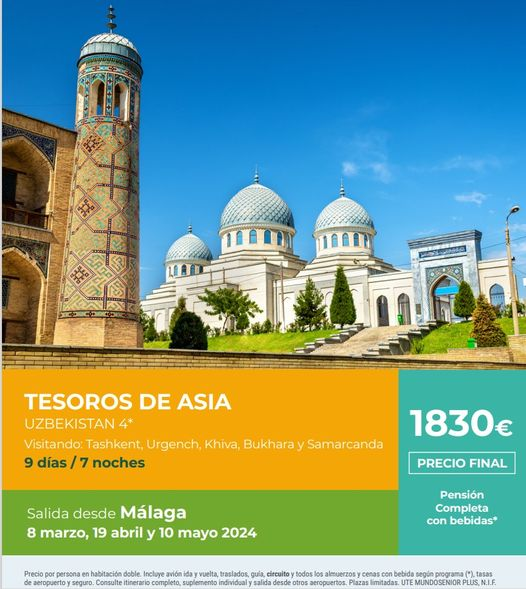 LAUXAVIAJES's tweet photo. Circuitos culturales por Europa para mayores primavera 2024! Salidas desde Málaga!! https://t.co/3TjRMr2LlT