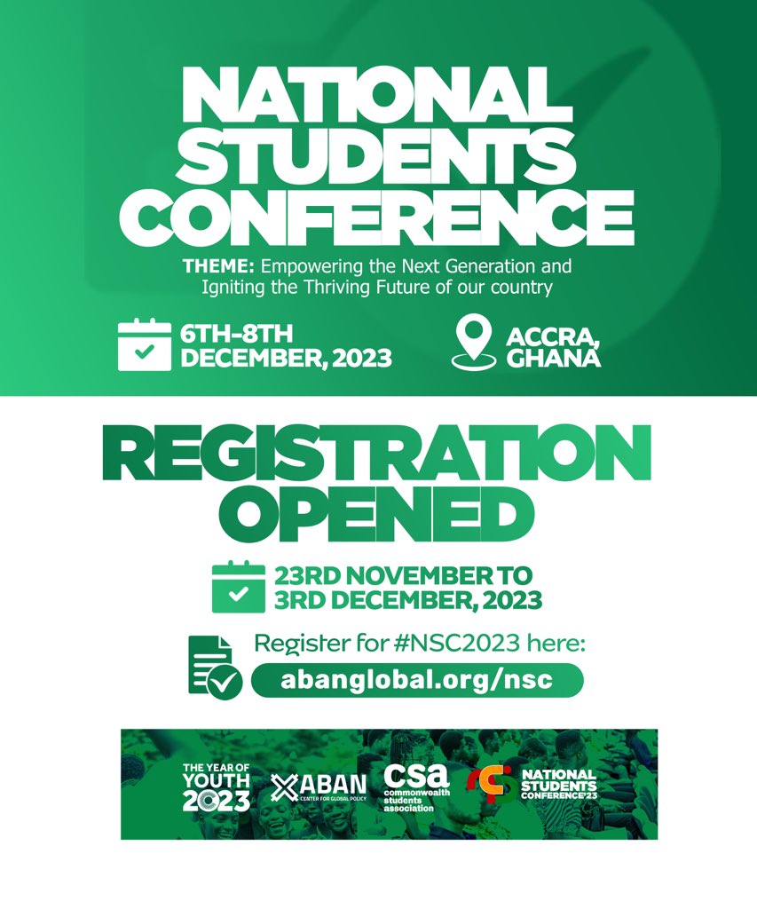 It’s finally here! Your chance to be a part of this great conference. 

Register via the link: abanglobal.org/nsc 

Secure your spot and you won’t regret. 
#NSC2023