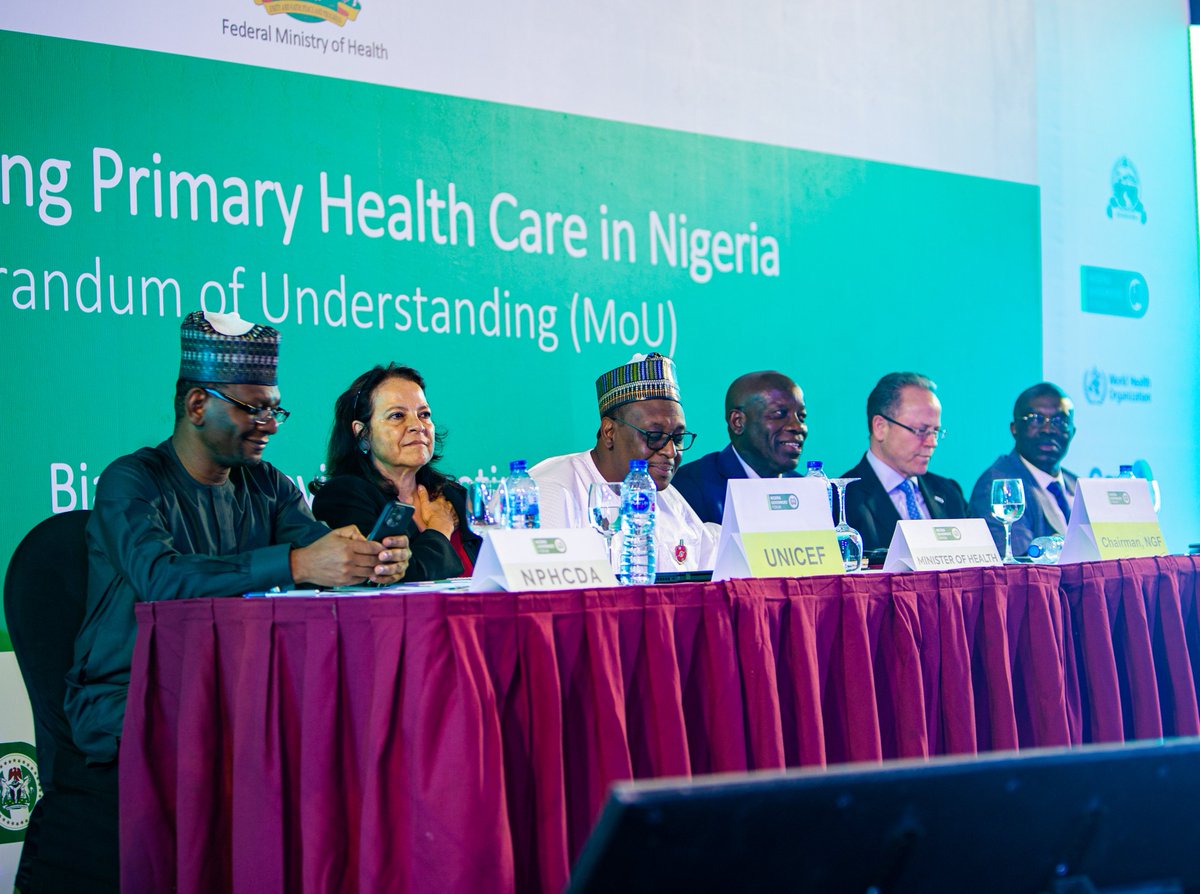UNICEF_Nigeria's tweet photo. A week of pivotal discussions! 
From vaccine storage to sustainable financing, with partners—@gavi @Fmohnigeria @gatesfoundation @NGFSecretariat we are shaping the future of primary healthcare and moving closer to better immunization and health outcomes #ForEveryChild in Nigeria. https://t.co/WE0p5c7iRQ