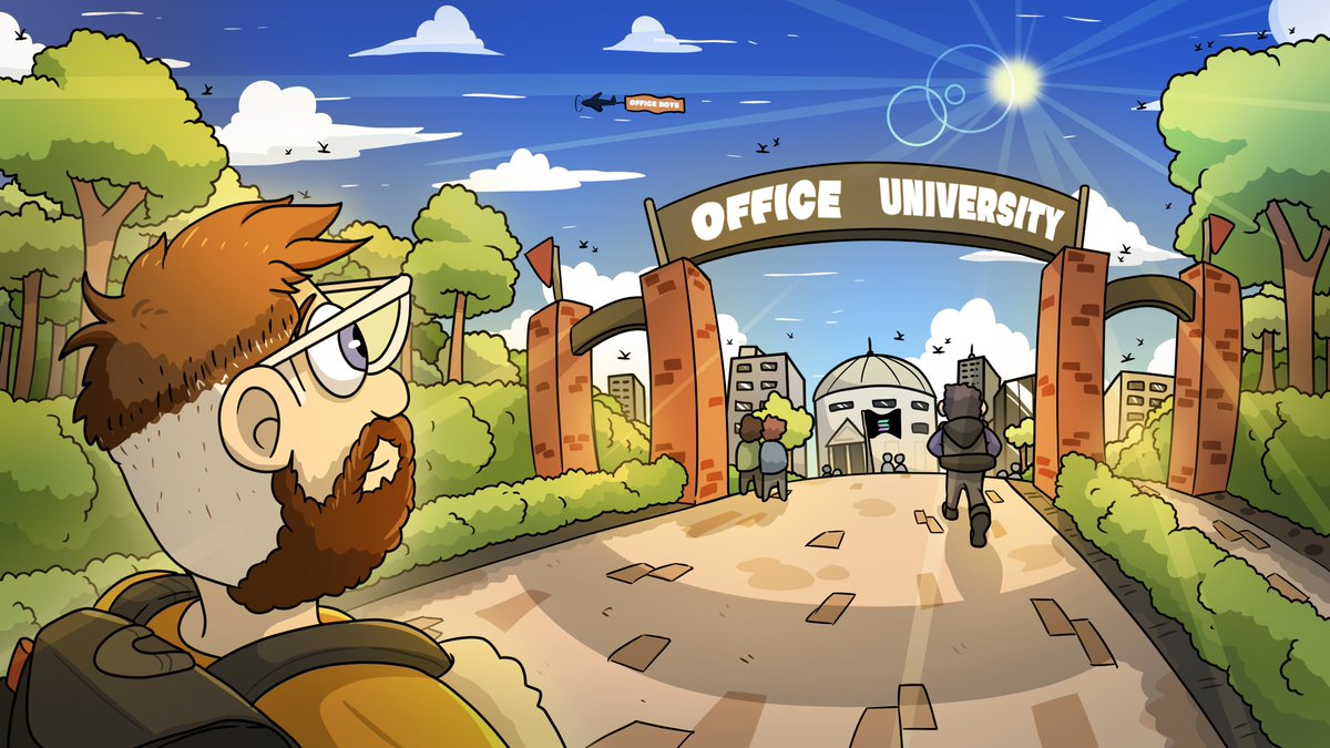 OfficeBoysNFT's tweet photo. SPOILER 2 | OFFICE UNIVERSE
You can send your office boy to university, depending on your choice, your salary in $OFCM will be higher, but for that you will have to spend more time in university
#OFCB #OFFICEBOYS #SOLANA #NFT #SOL