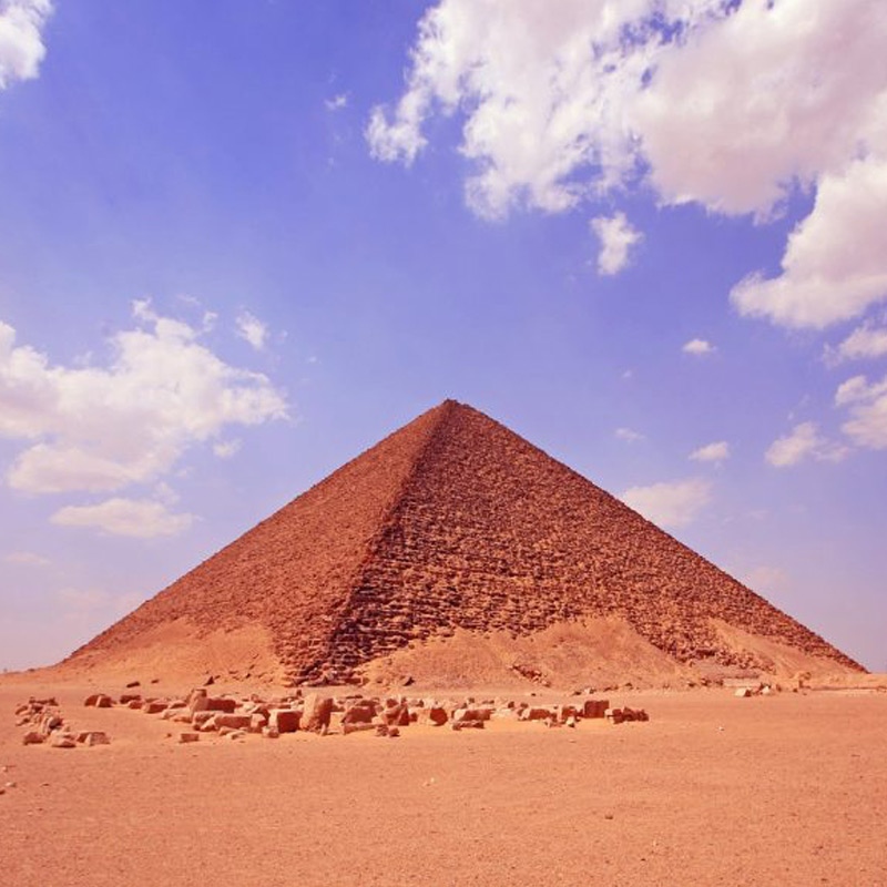 Red Pyramid #TheRedPyramid, also called the North #Pyramid, is the largest of the pyramids located at the #Dahshur necropolis in #Cairo, #Egypt. Named for the rusty reddish hue of its red limestone stones.