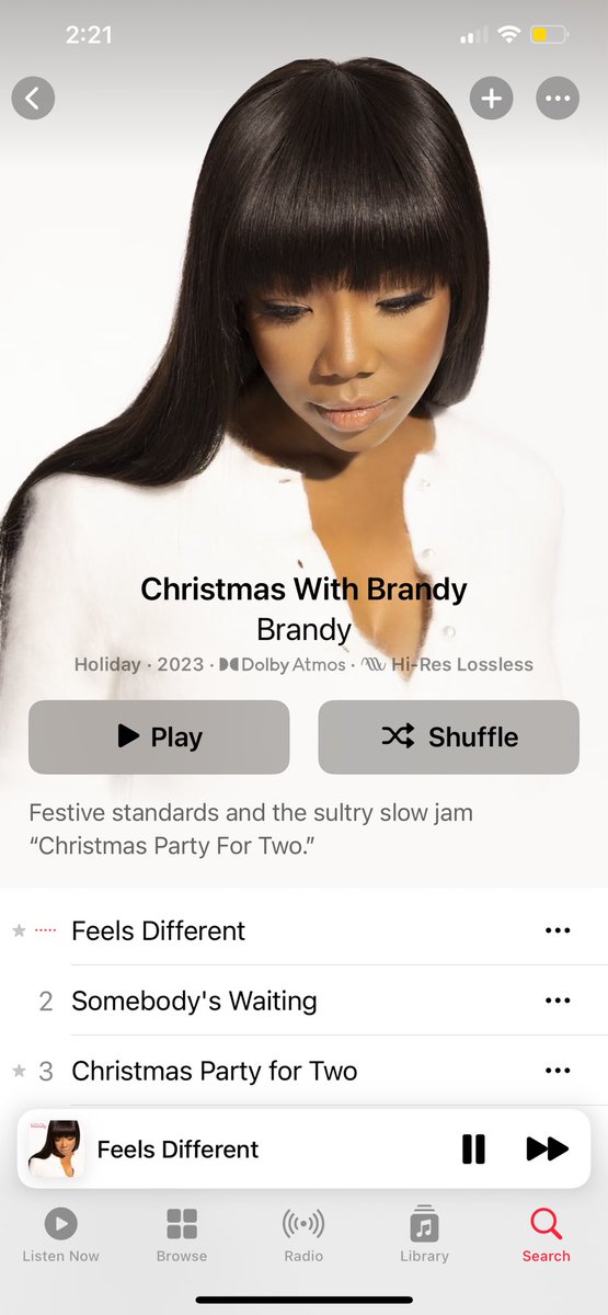 Let me get into this Brandy Christmas album finally #ChristmasWithBrandy