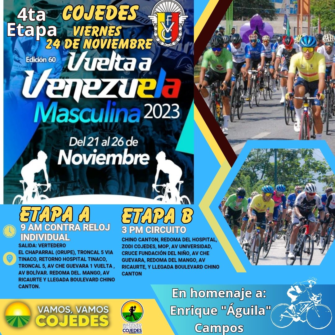 Himosburger's tweet photo. Regresa la Vuelta Ciclística a Cojedes
🏆

Más detalles dale click 👇

https://t.co/abNe3o1HTD https://t.co/WeOtjLeMuY
