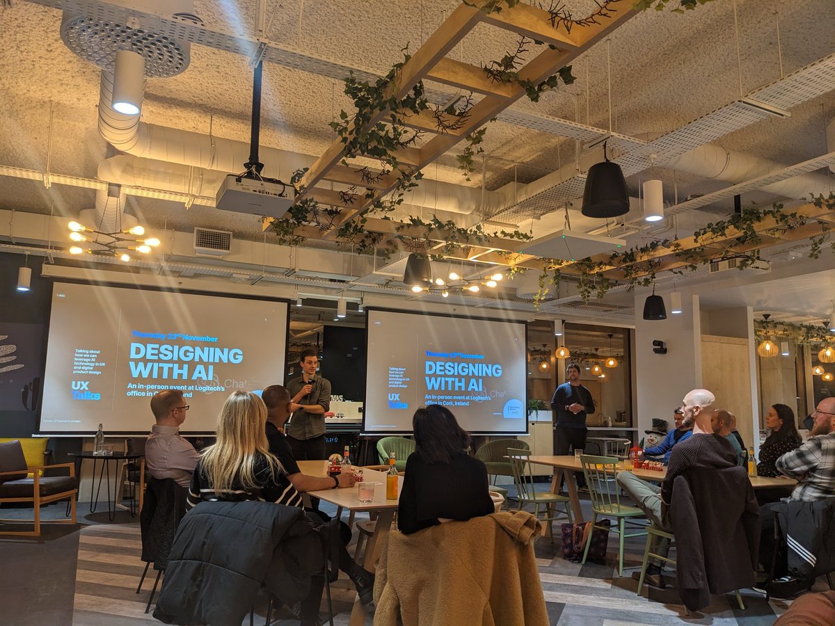 Benchspace Cork (@benchspacecork) on Twitter photo Tonight we are learning, connecting and being inspired at #UXTalks in <a href="/Logitech/">Logitech</a> <a href="/Tech_In_All/">Tech Industry Alliance</a> 'Designing with AI'. <a href="/murphy_e/">Eugene Murphy</a> Tonight we are learning, connecting and being inspired at #UXTalks in <a href="/Logitech/">Logitech</a> <a href="/Tech_In_All/">Tech Industry Alliance</a> 'Designing with AI'. <a href="/murphy_e/">Eugene Murphy</a>