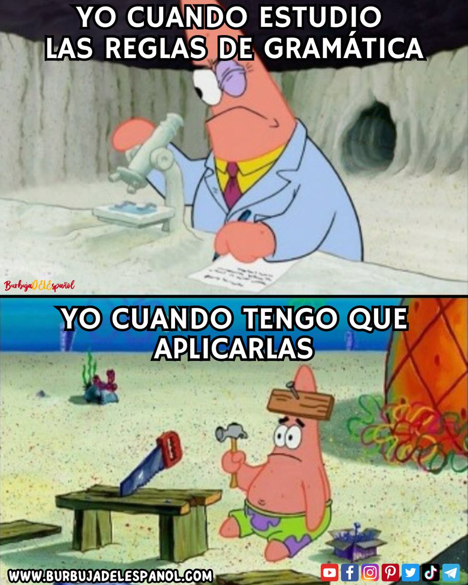 BurbujaEspanol's tweet image. ¿Quién está de acuerdo? 🙋🏼

#AprenderEspañol #EspanolParaTodos #MejorarMiEspañol #EspañolLenguaExtranjera #ComprenderEnEspañol #LecturaEnEspañol #VocabularioEnEspañol #GramáticaEnEspañol #PracticarEspañol #HablarEspañol #LeerEnEspañol #EscribirEnEspañol #CulturaEspañola