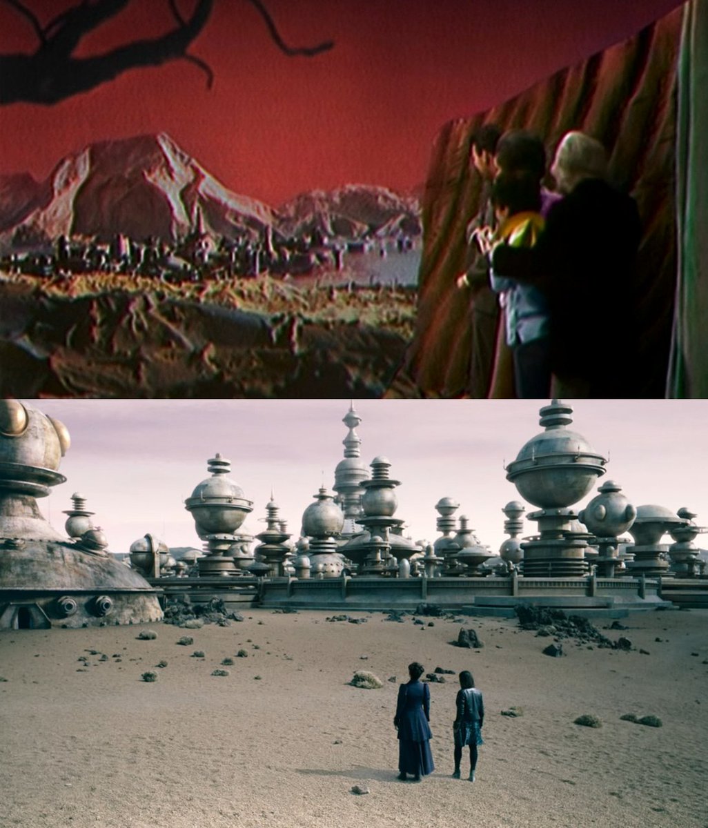 andybfaedundee's tweet image. Quite cool that they revisited this shot back in The Magician's Apprentice where the characters look at the large Dalek city. #DoctorWho #TheDaleks