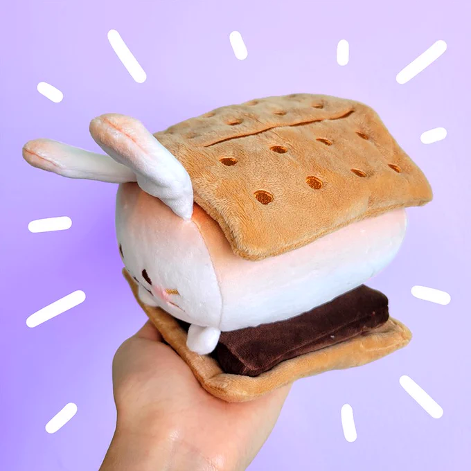gently holds smore bunny!! 