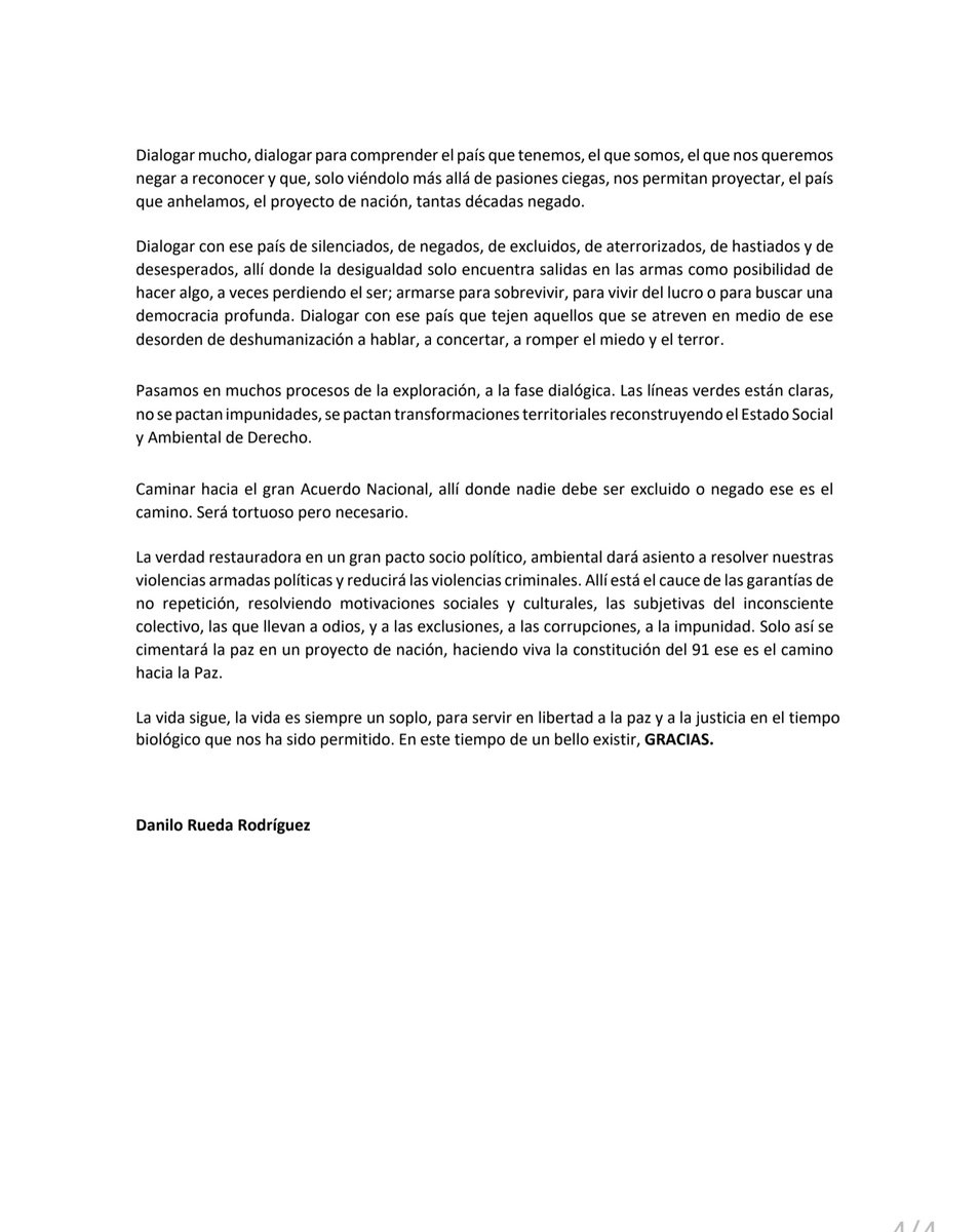 Muchas gracias, gracias, gracias(...) #LaPazDeTodos @petrogustavo @FranciaMarquezM @MAPPOEA @MisionONUCol @episcopadocol @Oikoumene @UEenColombia