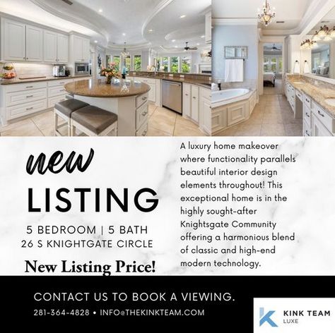 🔑 NEW LISTING ✨ A luxury home makeover where functionality parallels beautiful interior design elements throughout! This exceptional home is in the highly sought-after Knightsgate Community offering a harmonious blend of classic and high-end modern technology.