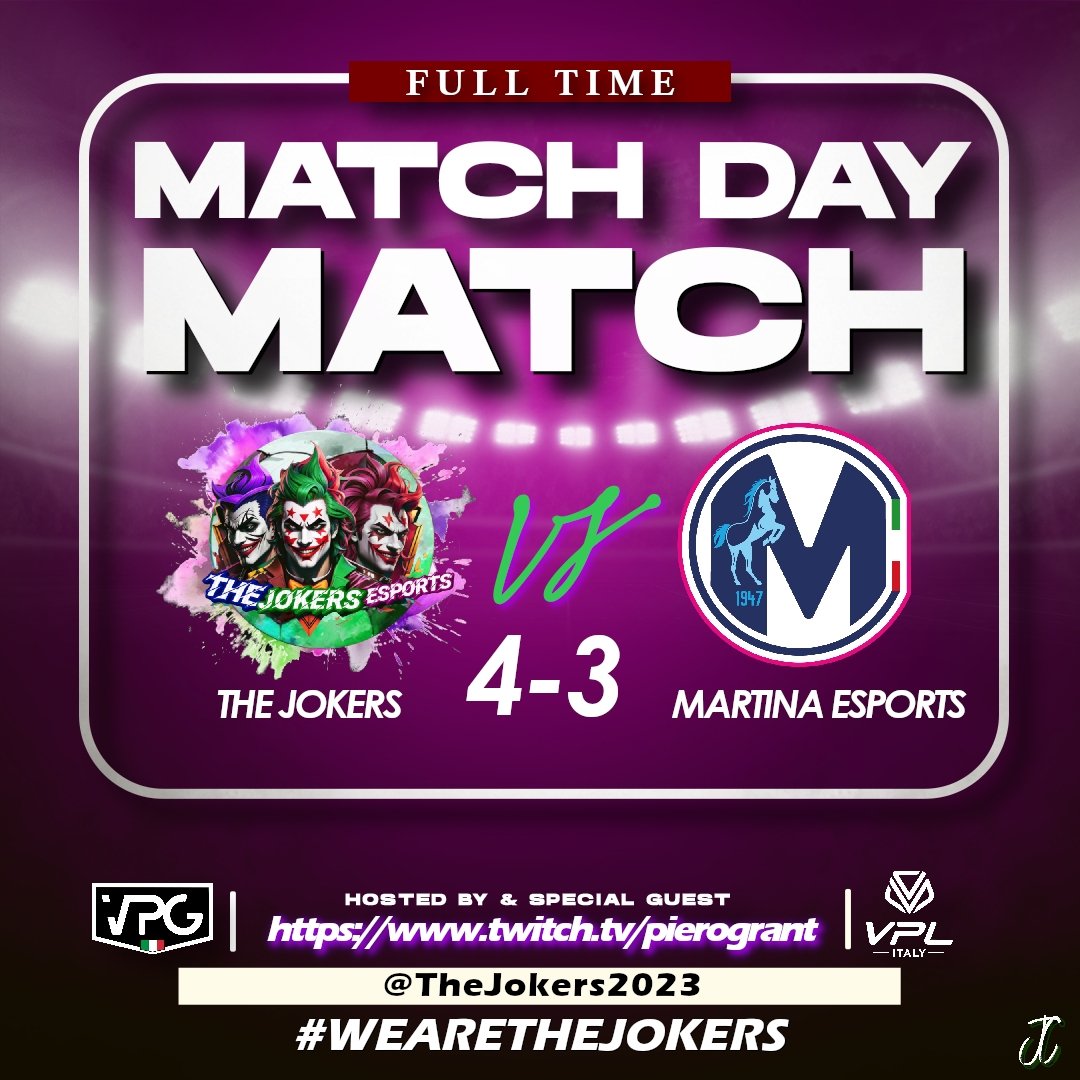 🏆 vpg coppa Italia 
           22/11/2023 
             Ore 22.40
        Vs @martinaesports
         
       ⚽ <a href="/Nonziodg/">androide</a>  X2
             <a href="/umbe__98/">Umbe X</a>  X1
              <a href="/Rocchinho18/">Rocco-_on-_-pad</a>  X1
        👟 @X10martin_  X2
               <a href="/umbe__98/">Umbe X</a>  X1
               <a href="/Nonziodg/">androide</a>  X1