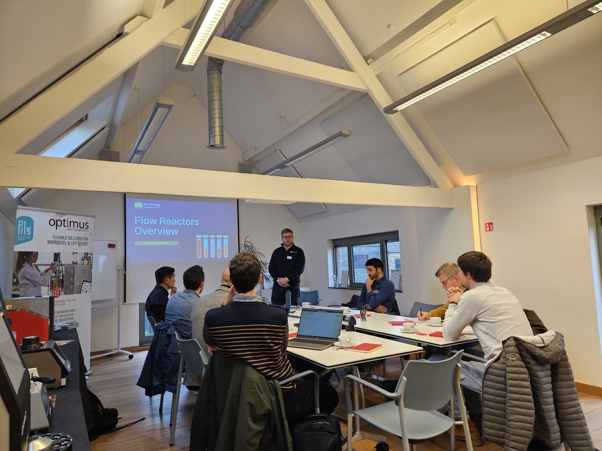 Optimus_Instr's tweet photo. The future of chemical manufacturing is right at our doorstep!

Do you still think batch reactors are the only means to an end?

Last Tuesday our guests were convinced otherwise during the first Flow Chemistry seminar!

#flow #Flowchemistry #flowreaction #techtransfer https://t.co/boXk4CjLZ3