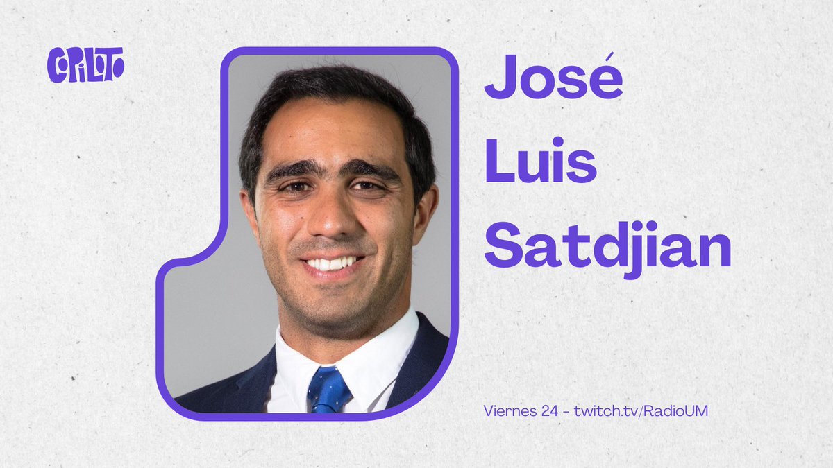 🎙️Mañana, en el último programa de Copiloto: José Luis Satdjian

Sintonizanos por Twitch.tv/RadioUM a partir de las 10:30AM

#TeAcompañoATodasPartes