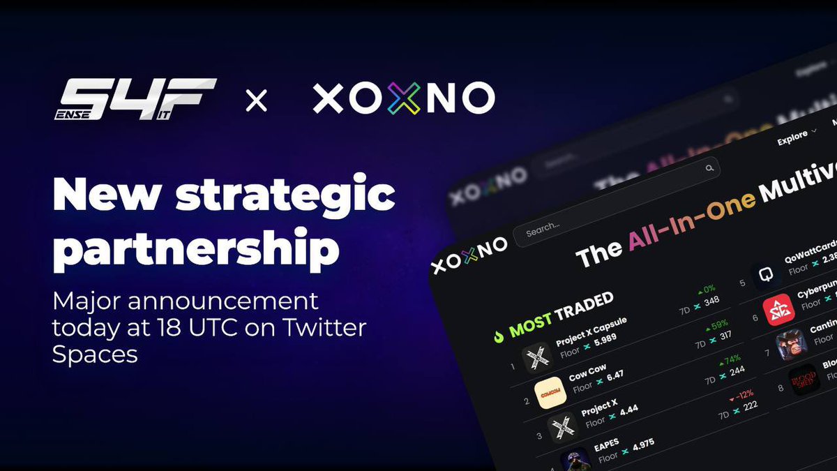 AntonioEnache1's tweet photo. Great AMA tonight with @mihaieremia and @xoxnoNFTs! We're collectively shaping the next era of web3. ๐ฅ#MultiversX #Sense4FIT https://t.co/8DM2w3V8IP
