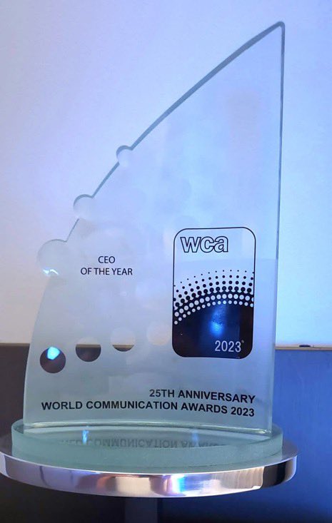 The CEO of #Somali Telecommunications Company, <a href="/Hormuud/">Hormuud Telecom</a>, Ahmed Mohamud Yusuf, won CEO of the Year at the World Communications Awards 2023.