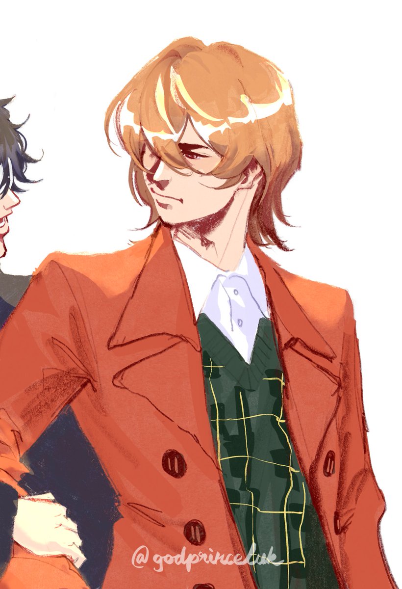 godprinceluk's tweet photo. lil bit late for shuake day but!
quick sketch 🧡
#shuake #akeshu #goroakechi #p5r https://t.co/FAKir844Xk