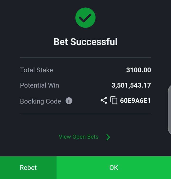 60E9A6E1 // 1k odds 
              (over 1.5 )

500k giveaway to the first 300 people that repost when these games boom 🍃