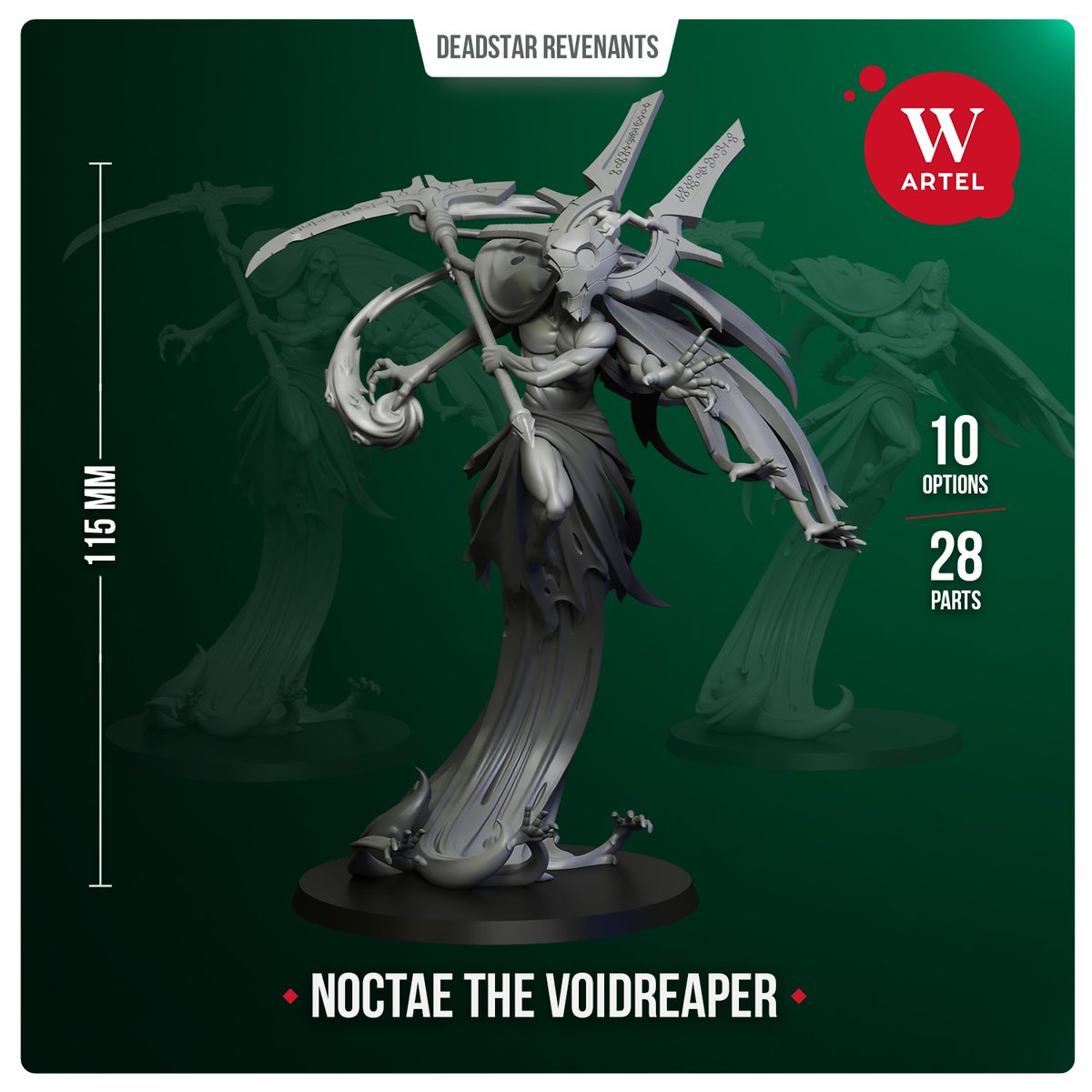 no more words. He is came (and available for purchase at ArtelW.com)
#miniatures #wargaming #artelwminiatures #28mmminiatures #artelw #voidreaper