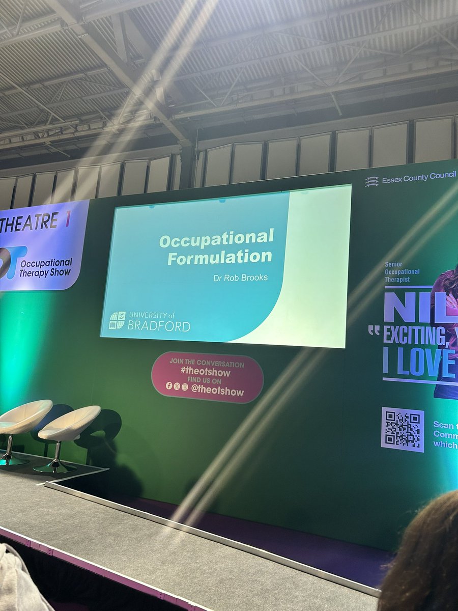 Very much enjoyed my first ever OT show… lots of knowledge gathered (&pens!😂) @TheOTShow #occupationaltherapy #occupationalformulation #OT #theOTshow