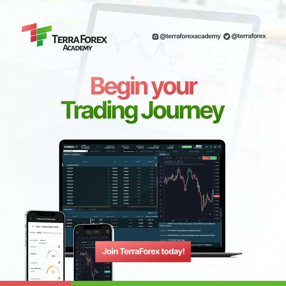Terraforex's tweet photo. Trading doesn't necessarily require a large amount of capital to start.
Join our free telegram channel with the link on our ig page..
#forex #forextrader #lifestyle #explorepage #terraforexacademy #daytrader #propfirm #propaccount #giveaway #foreverinprofit #wallstreet https://t.co/DM9g1mSww2
