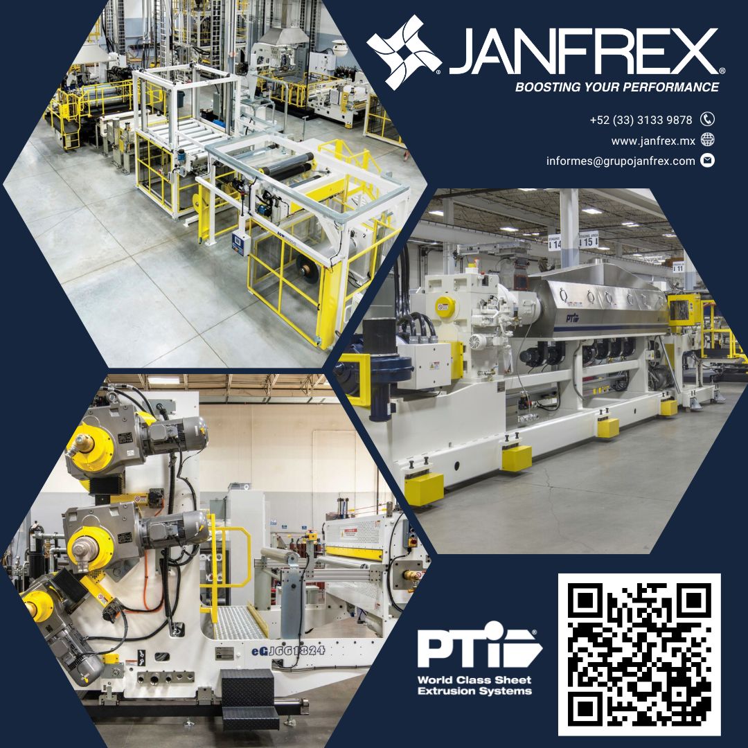 JanfrexMx's tweet photo. Los diseños de PTI son precisos y únicos, garantizan un rendimiento superior. 🚀 Respaldando el mundo entero, ofrecen sistemas de extrusión para láminas de la más alta calidad 💯

📧 informes@grupojanfrex.com
🌐 https://t.co/jiucJhXSMD https://t.co/Y6ovNqxpKS