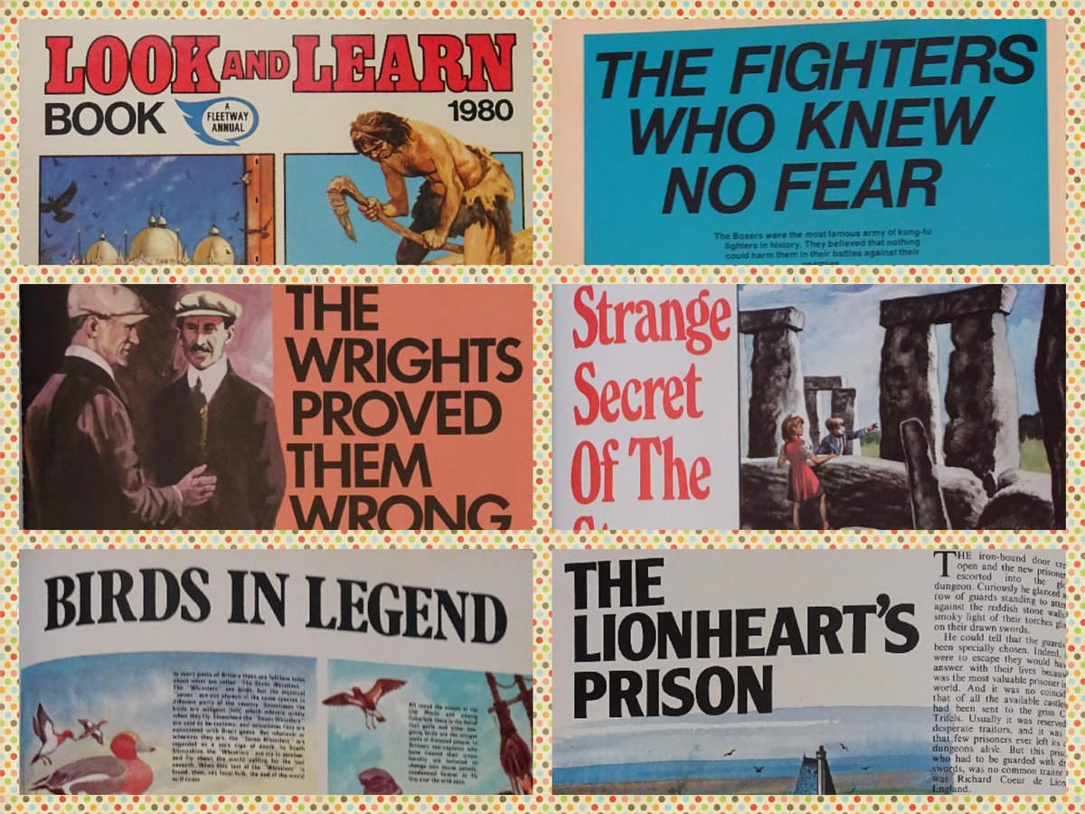 OldSchoolBooks1's tweet photo. I would have loved to have been given a #LookandLearn annual in 1980. So many exciting things to read and lovely #illustrations. Such a great variety of topics as well. #Vintagebooks https://t.co/sqV5Fi9vLU https://t.co/2t8cobkkCO