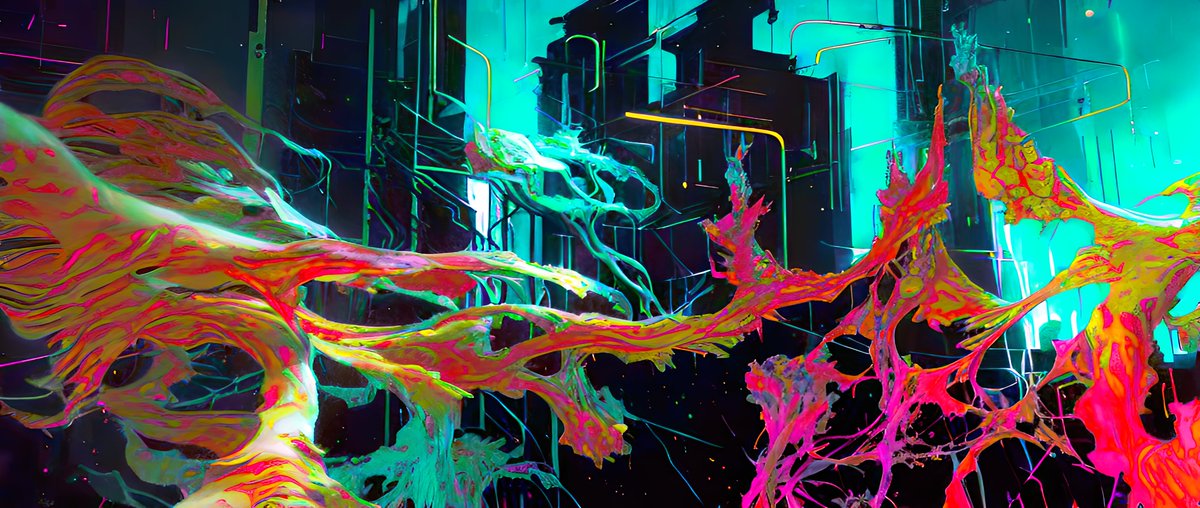 xalieri's tweet photo. Abstract palate cleanser. Set 5, 3 of 3
#Abstract #PalateCleanser #AbstractExpressionism #HeavyOnTheDetail #FeelTheNoise #WeirdArt #PsychologicalLandscape #ImSureItMustMeanSomething
#DarkArts #DigitalArt #AIAssistedArt #AIArt #WomboDream #StableDiffusion https://t.co/R3ZEx7Q7Ct
