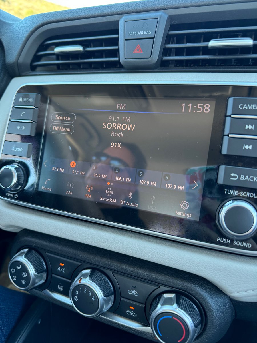 You guys, we’re listening to <a href="/91X/">91X</a> on an actual radio.