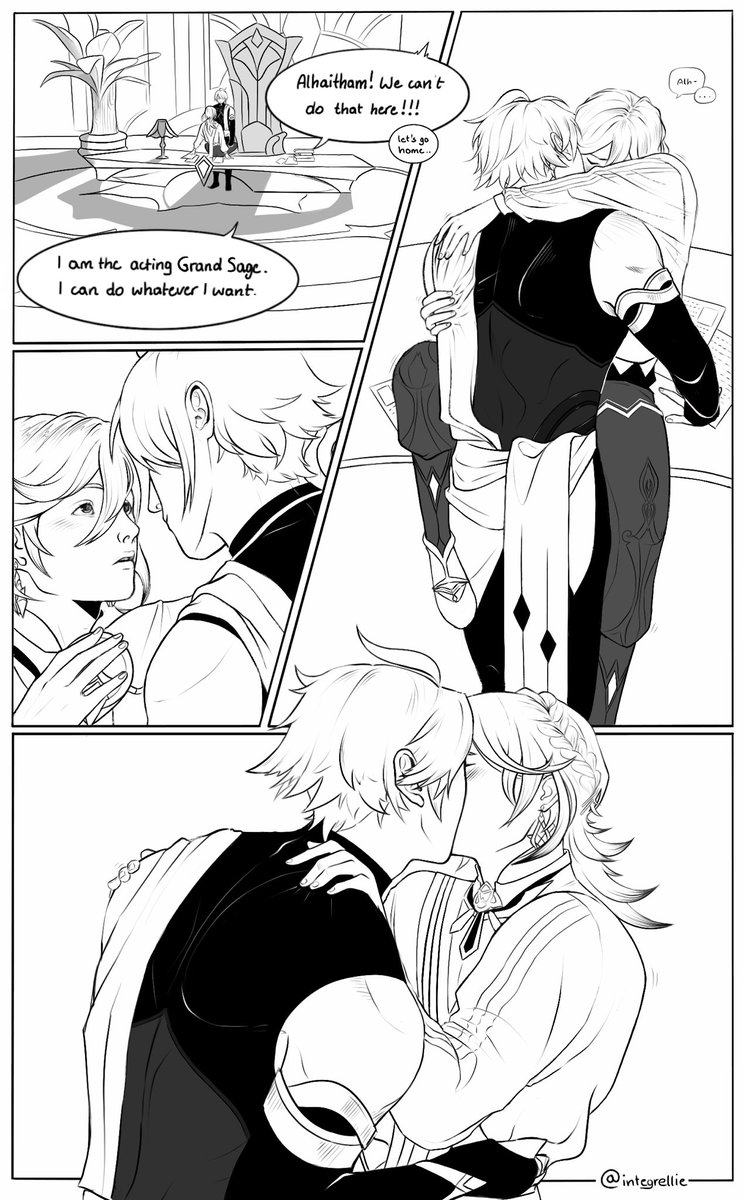 integrellie's tweet image. #haikaveh sketch cleaned and done 🌱🏛️

#genshinimpact