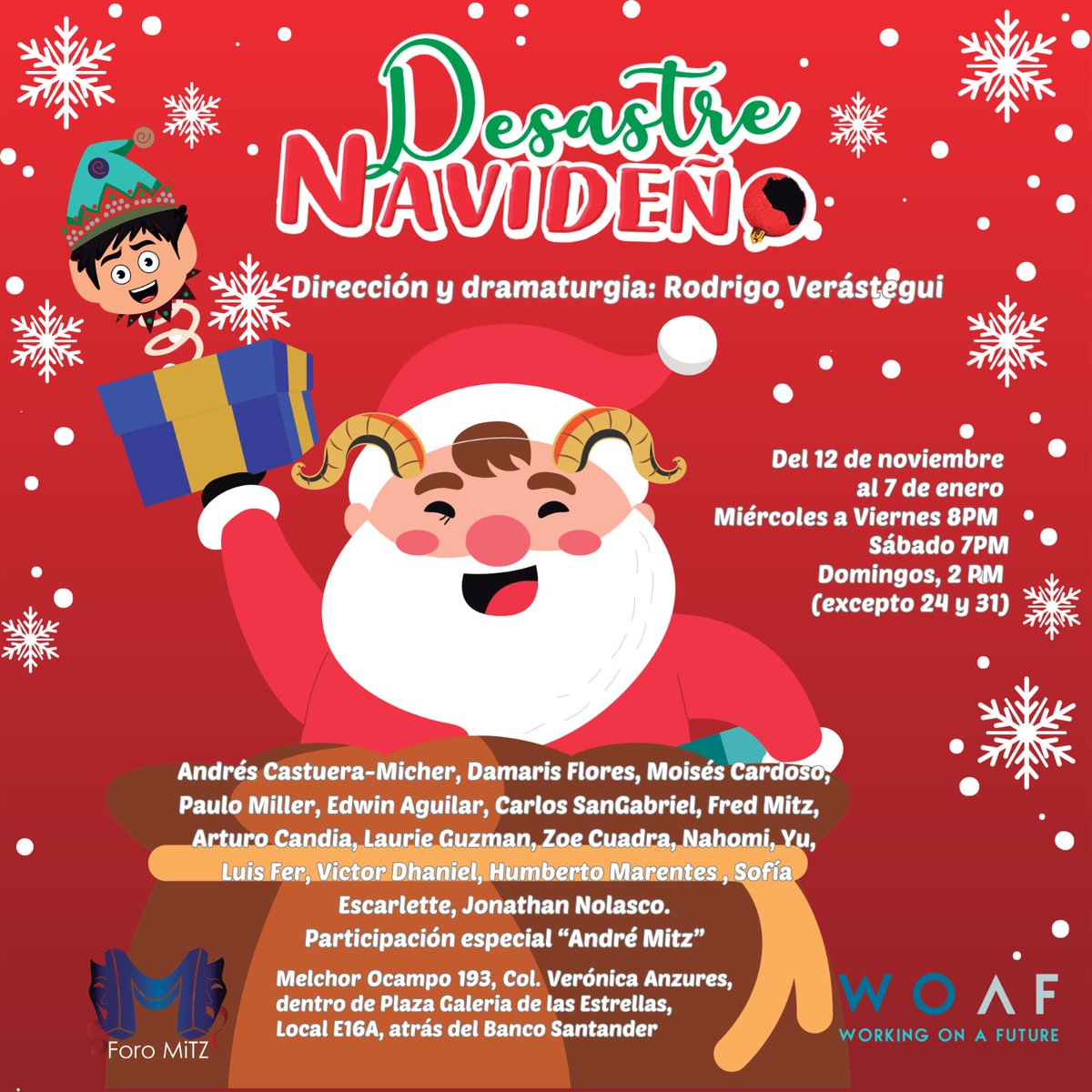 Regalos
PASES Familiares para hoy <a href="/Desastre_Nav/">Desastre Navideño</a> 8pm en #ForoMitz dentro de #PlazaGaleriasdelasEstrellas
1) Da RT
2) Manda un twit con tu nombre
3) Asistes al teatro.