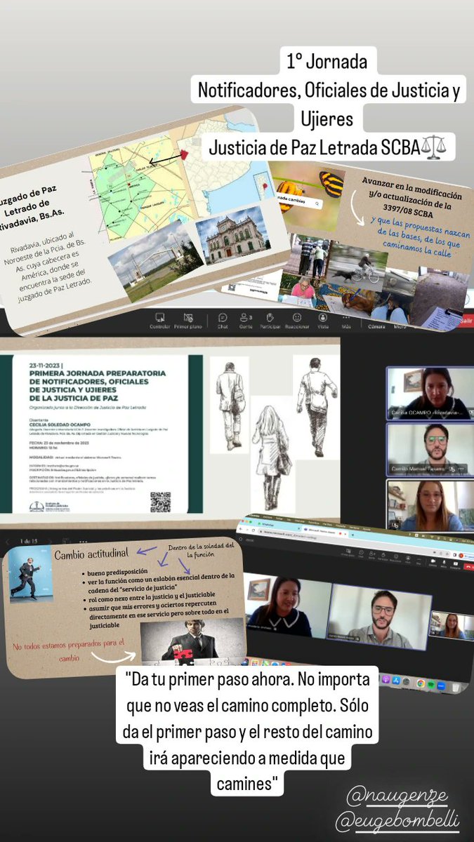 ✔️1° Jornada de Of. de justicia, Notificadores y Ujieres de la Justicia de Paz Letrada de la Pcia. de Bs.As.⚖️
Ha sido un honor para mi ser parte.
⚖️💫El servicio de justicia lo mejoramos entre todos y es muy importante que los cambios nazcan desde las bases🙌