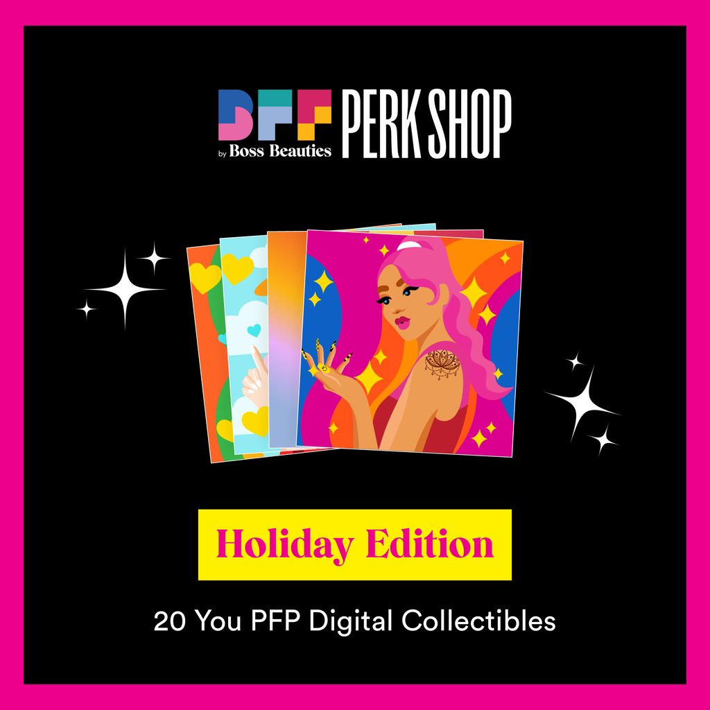 MyBFF's tweet photo. ๐ Day 3 - Holiday Perk Shop Drop! ๐
Weโre giving you the chance to win 1 of 20 You PFP digital collectibles.
Head to the Perk Shop to enter before Dec 1: https://t.co/pDTbaJXODz https://t.co/Uw8JXbOmCI
