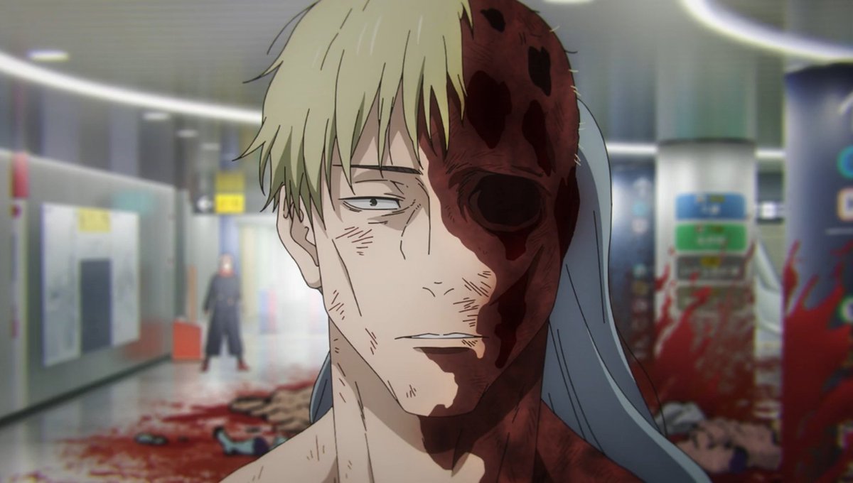 PikachuGTR5's tweet photo. Nanami agotado y medio destruido, pero preocupado por sus compañeros y dándolo todo hasta el último momento... 

No todos los heroes llevan capa, algunos llevan corbata 💛

#JujutsuKaisen #呪術廻戦 #JJK https://t.co/Qe2GAvN481