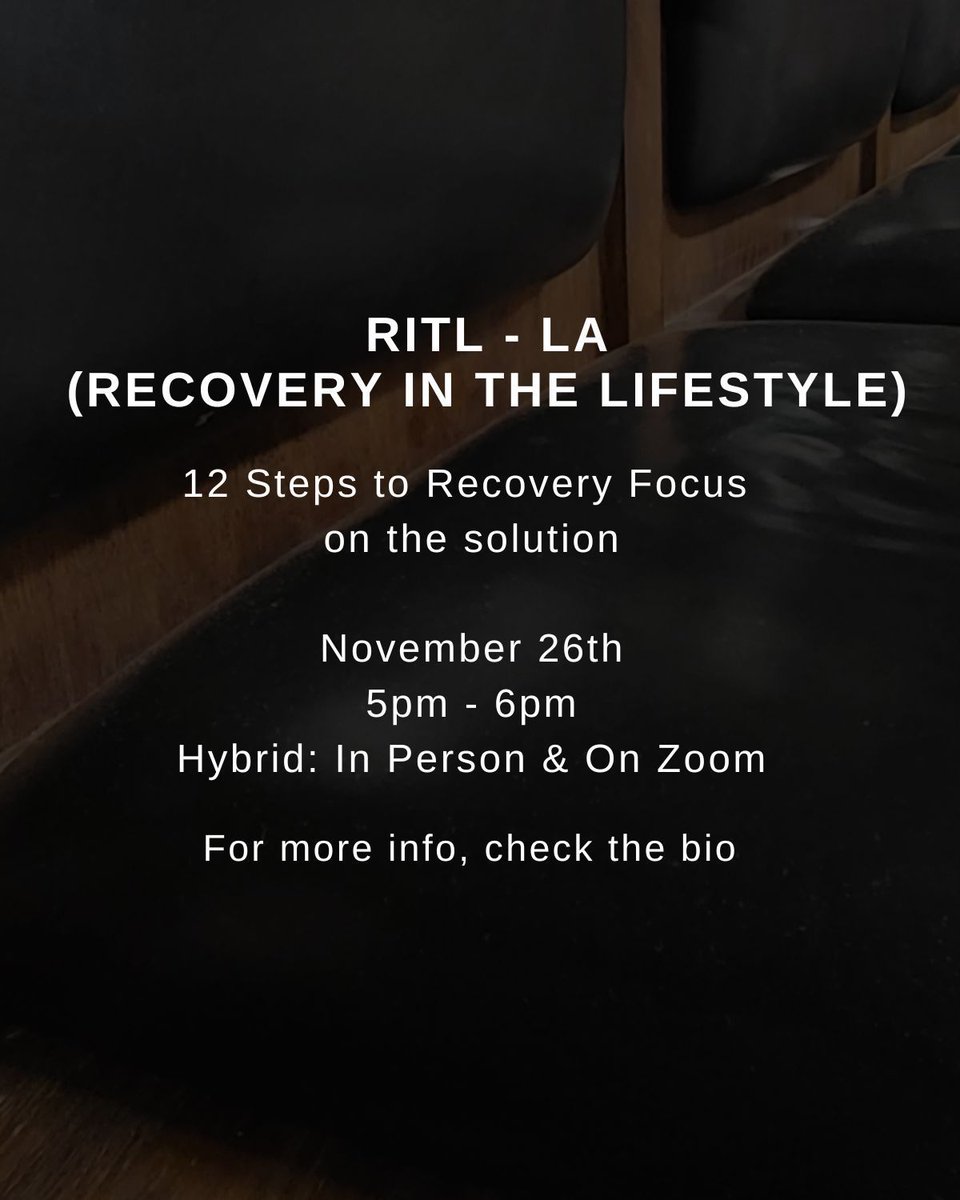 Recovery in the Lifestyle is a fellowship of BDSM lifestyle people who are in recovery and those who support us. This is an open meeting, and all are welcome to attend.
#thresholdsociety #threshold #thresholdla #kinkcommunity #threshold_la #ritlla #recovery #12stepsrecovery
