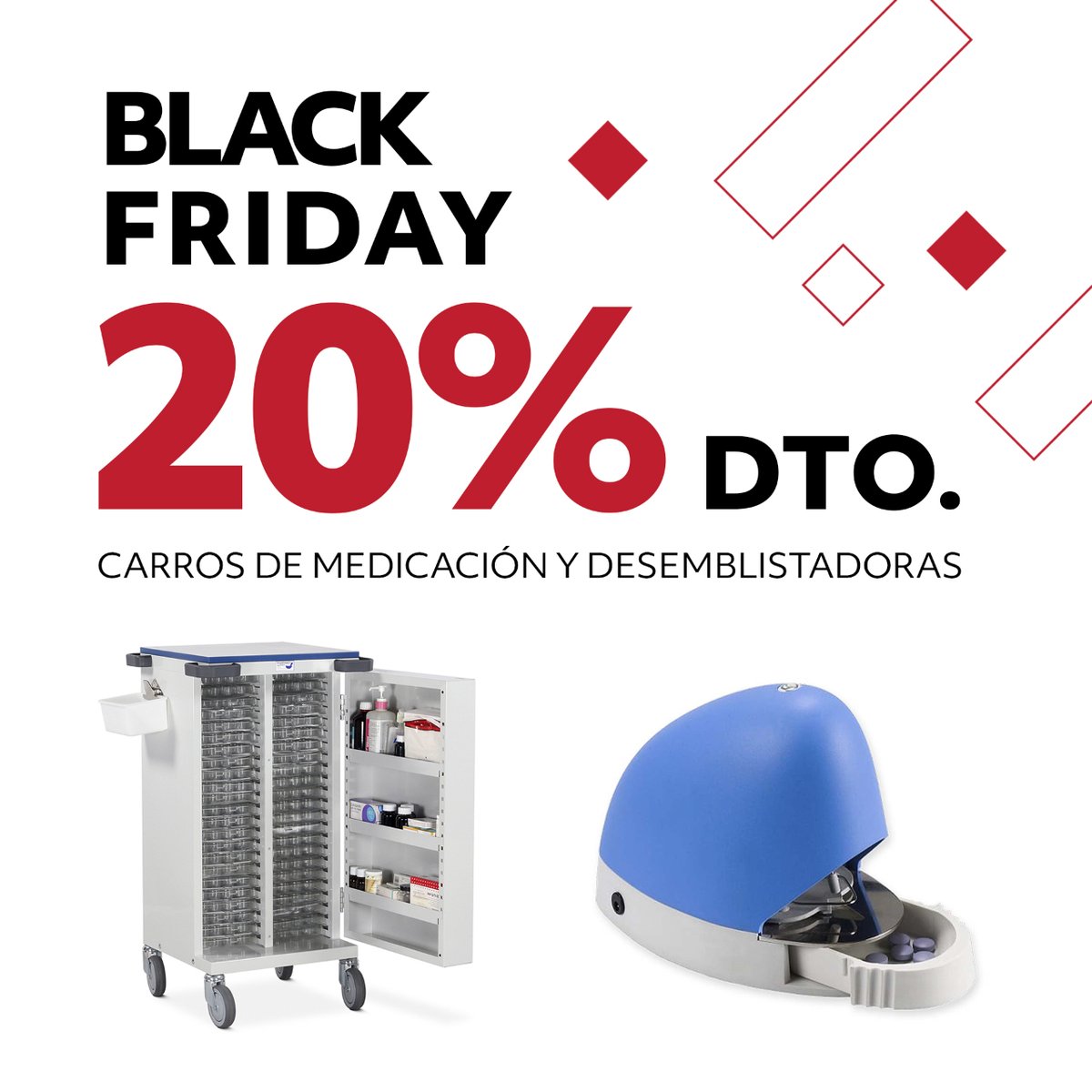 dosificacion's tweet photo. 💣 ¡Últimos días para aprovechar el descuento del 20% en carros de medicación y desemblistadoras!

Encuéntralos en nuestra tienda online 🚀 https://t.co/L5Qt5DyYeP https://t.co/ltbKct0J4s